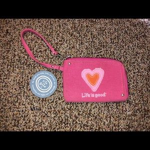 Life is good wristlet never used
